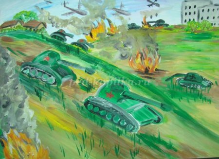 Танковые сражения Великой Отечественной войны рисунки детей