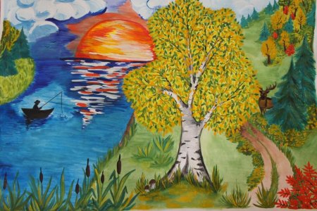 Рисование природа родного края