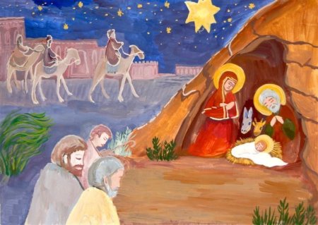 Вифлеемская звезда рисунок на конкурс