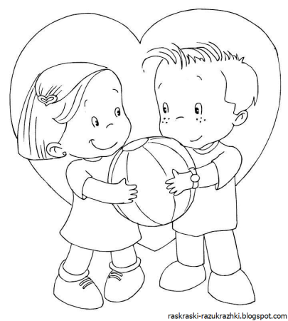 Дети раскраска для детей