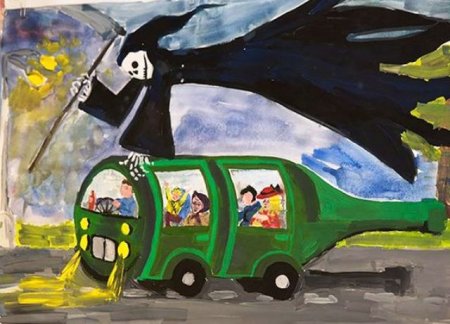 Пьяный за рулем карикатура