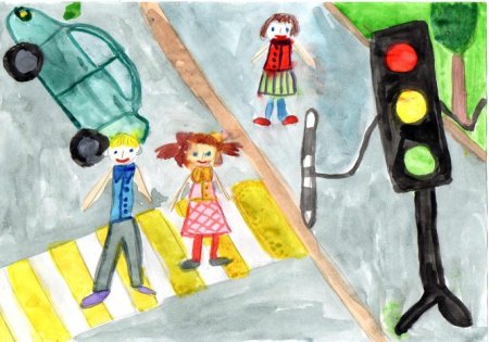 Рисование на тему светофор