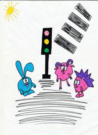 Светофор рисунок для детей ПДД