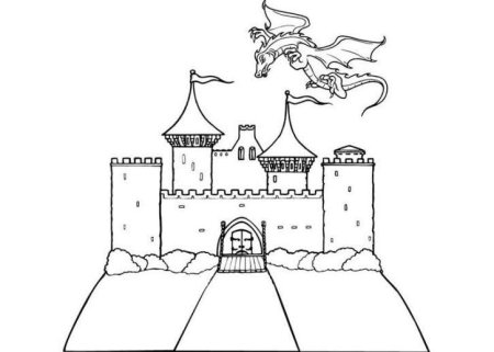Рыцарский замок. Раскраска