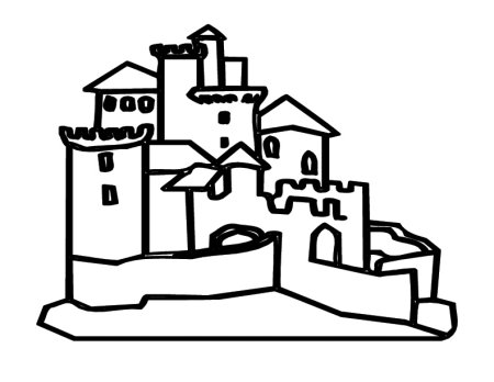 Средневековый город рисунок