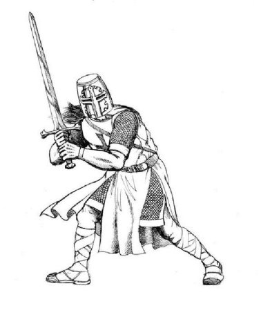 Рыцарский замок. Раскраска