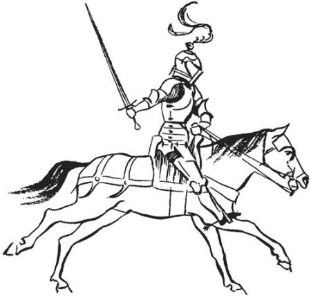 Рыцарский турнир раскраска