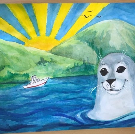 Озеро Байкал рисунок