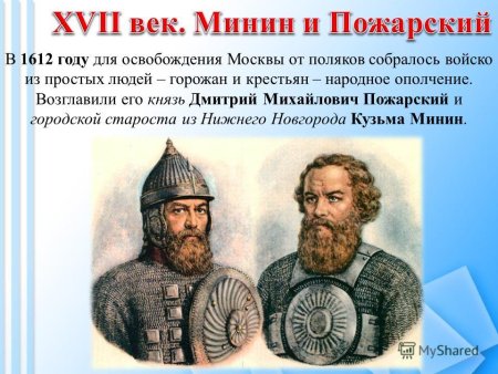 Минин и Пожарский народное ополчение