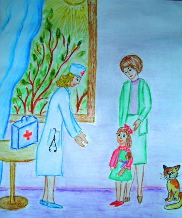 Рисунки на тему медицина глазами детей