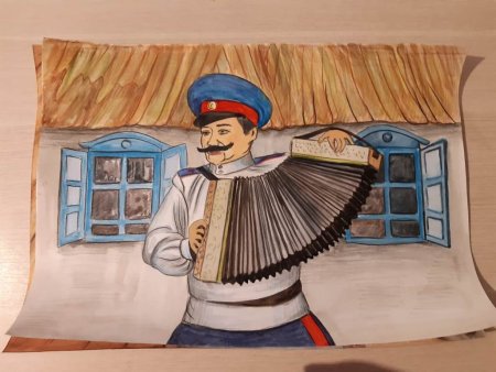 Рисунок на казачью тематику