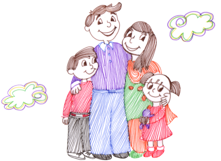 Семья рисунок для детей