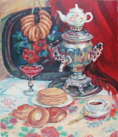 Чаепитие с самоваром дети