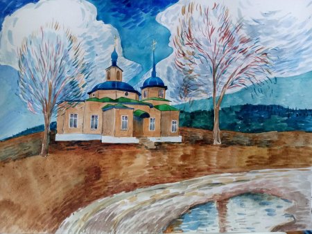 Рисование на тему родной край