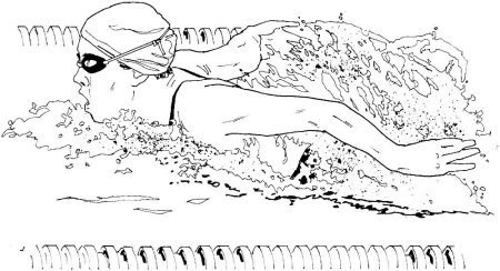 Рисунок плавание в бассейне