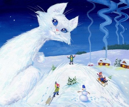 Рисование зимний пейзаж