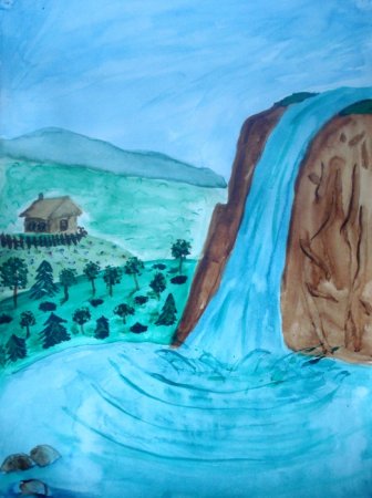 Рисование водопад подготовительная группа