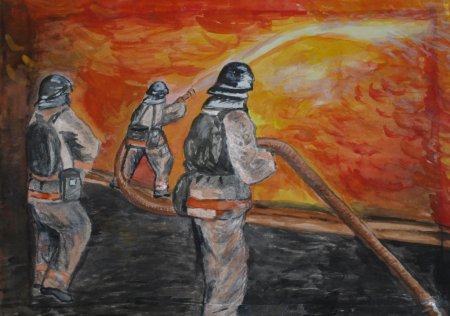 Пожарный рисунок