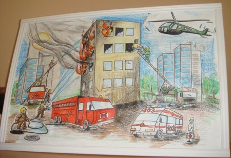 Рисунок на пожарную тему