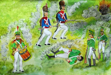 Бородинское сражение 1812 карандашом