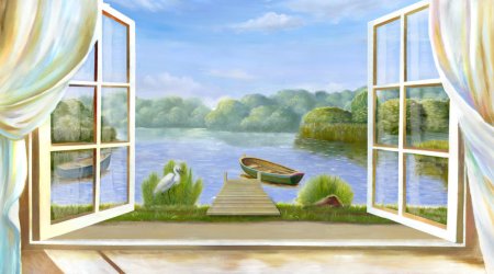 Пейзаж за окном