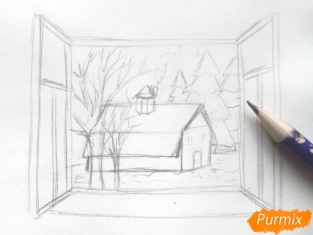 ВТД из окна карандашом