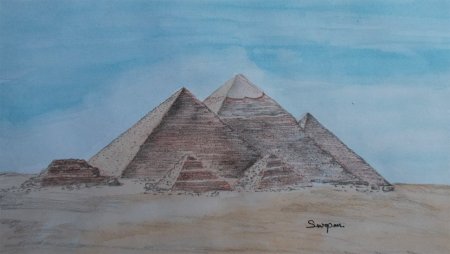 Египет пирамида Хеопса набросок