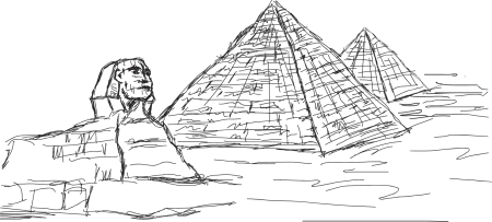 Древний Египет пирамида Хеопса рисунок