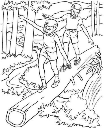 Раскраски на тему туризм для детей