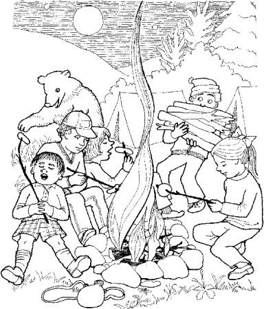 Рисовать отдых на природе