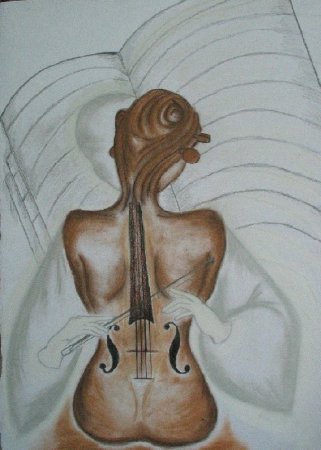 Женщина тело скрипка