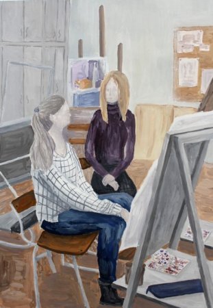 Пейзаж с людьми