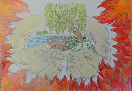 Рисунок на тему огонь