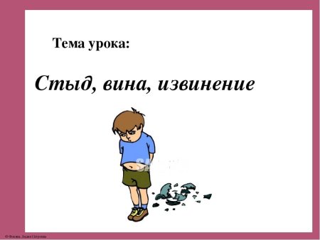 Стыд вина и извинение