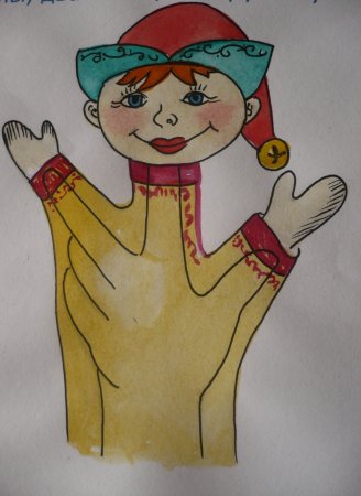 Эскиз куклы для кукольного театра