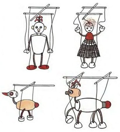 Кукла марионетка поделка для детей