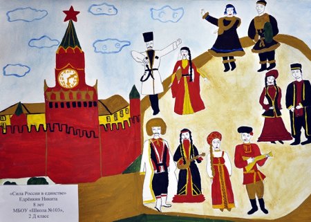 Плакат на тему единство России