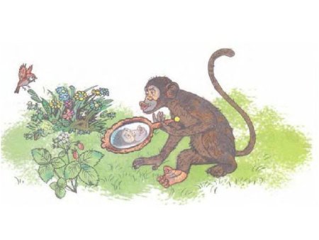 Зеркало и обезьяна басня Крылова