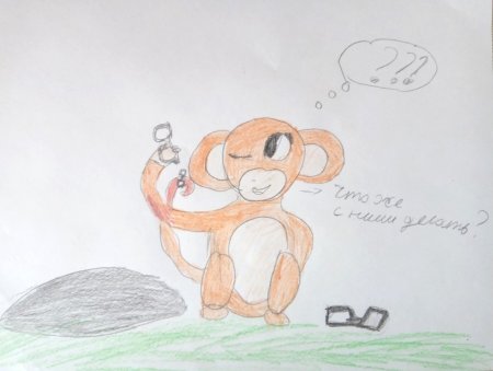 Рисунок к басне Крылова мартышка и очки 3 класс