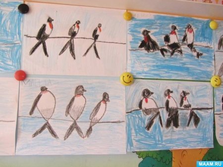 НОД по рисованию в старшей группе на тему перелетные птицы осенью