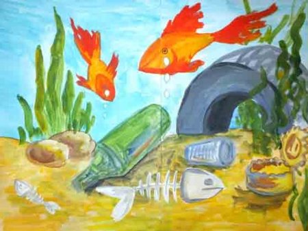 Рисунок на тему загрязнение природы