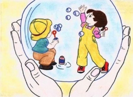 Рисунки детей на тему день защиты детей