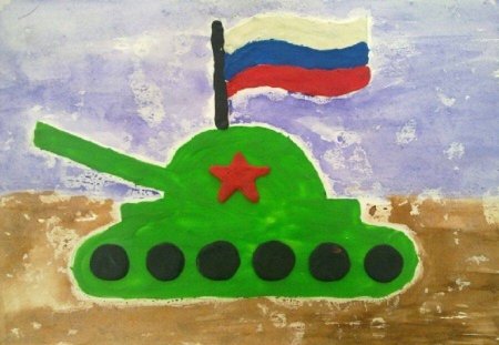 Рисование танк в детском саду