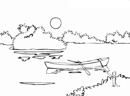 Раскраска пейзаж