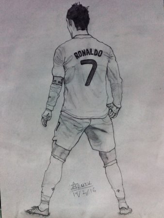 Нарисовать Криштиану Роналду в полный рост