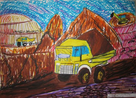 Рисунок на тему мой папа водитель автобуса