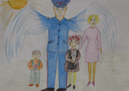 Мои родители полицейские рисунок на конкурс