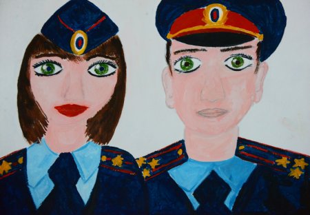 Рисунок на тему Мои родители полицейские