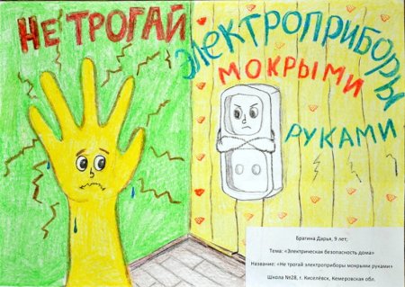 Плакат на тему электробезопасности