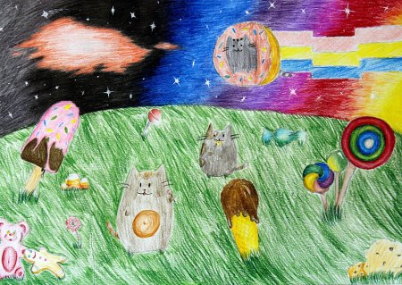 Название детского рисунка Страна Вообразилия